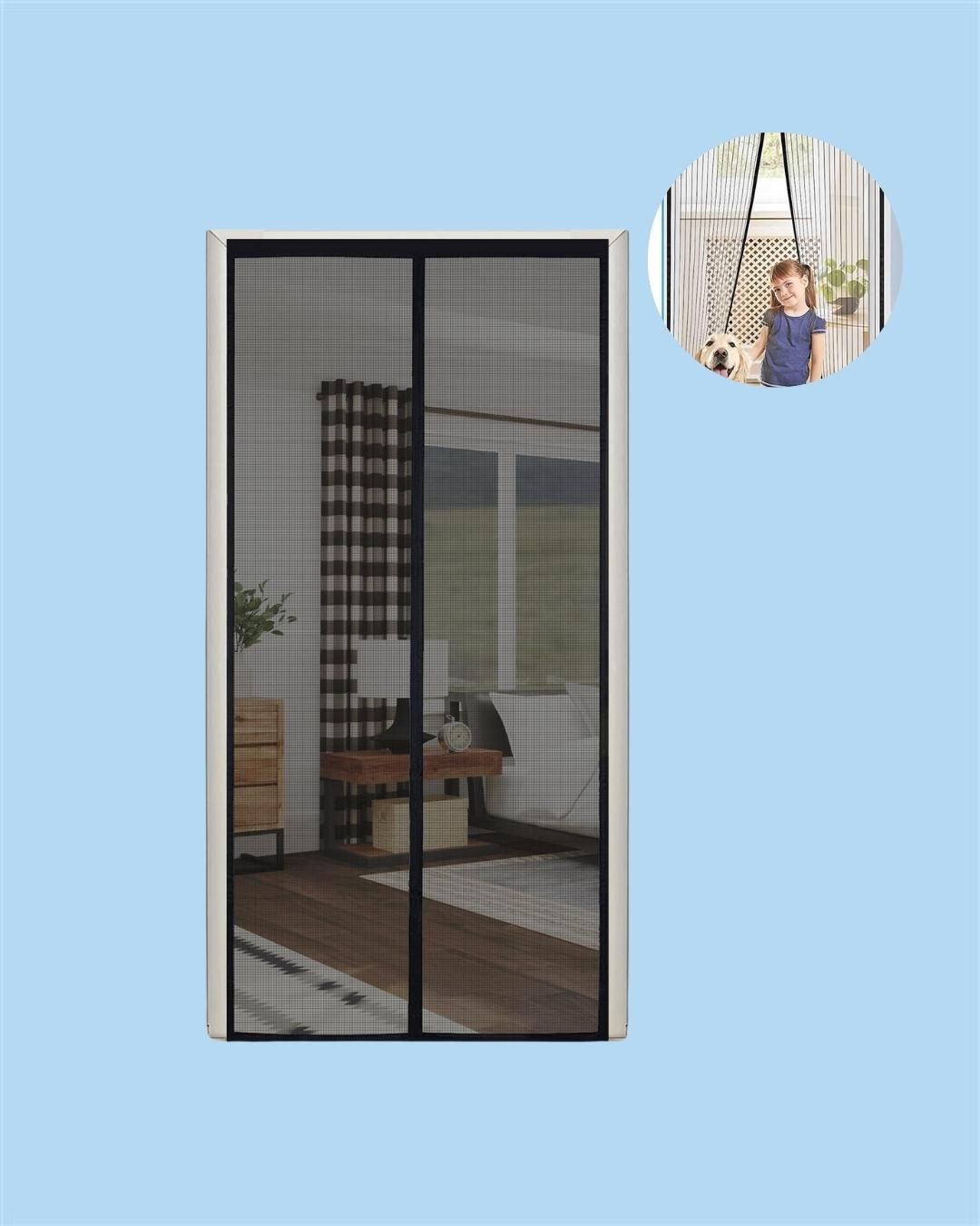 Hands-Free Auto Close Mosquito Net for Doors