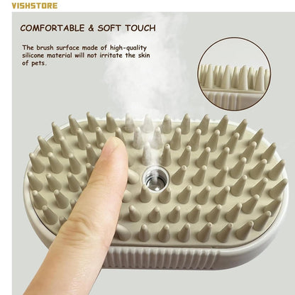 2-in-1 Steam Cleaner & Grooming Brush