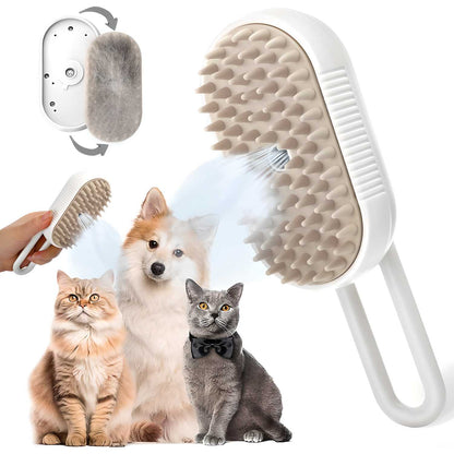 2-in-1 Steam Cleaner & Grooming Brush