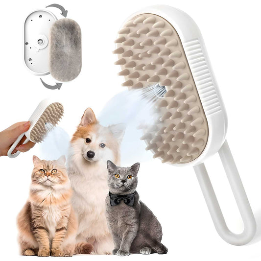 2-in-1 Steam Cleaner & Grooming Brush