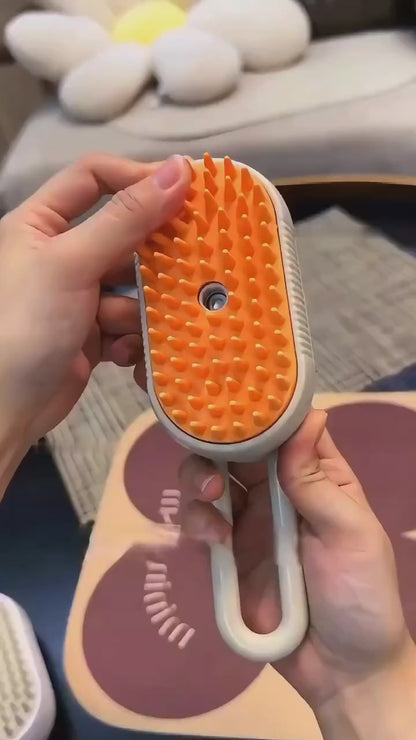 2-in-1 Steam Cleaner & Grooming Brush